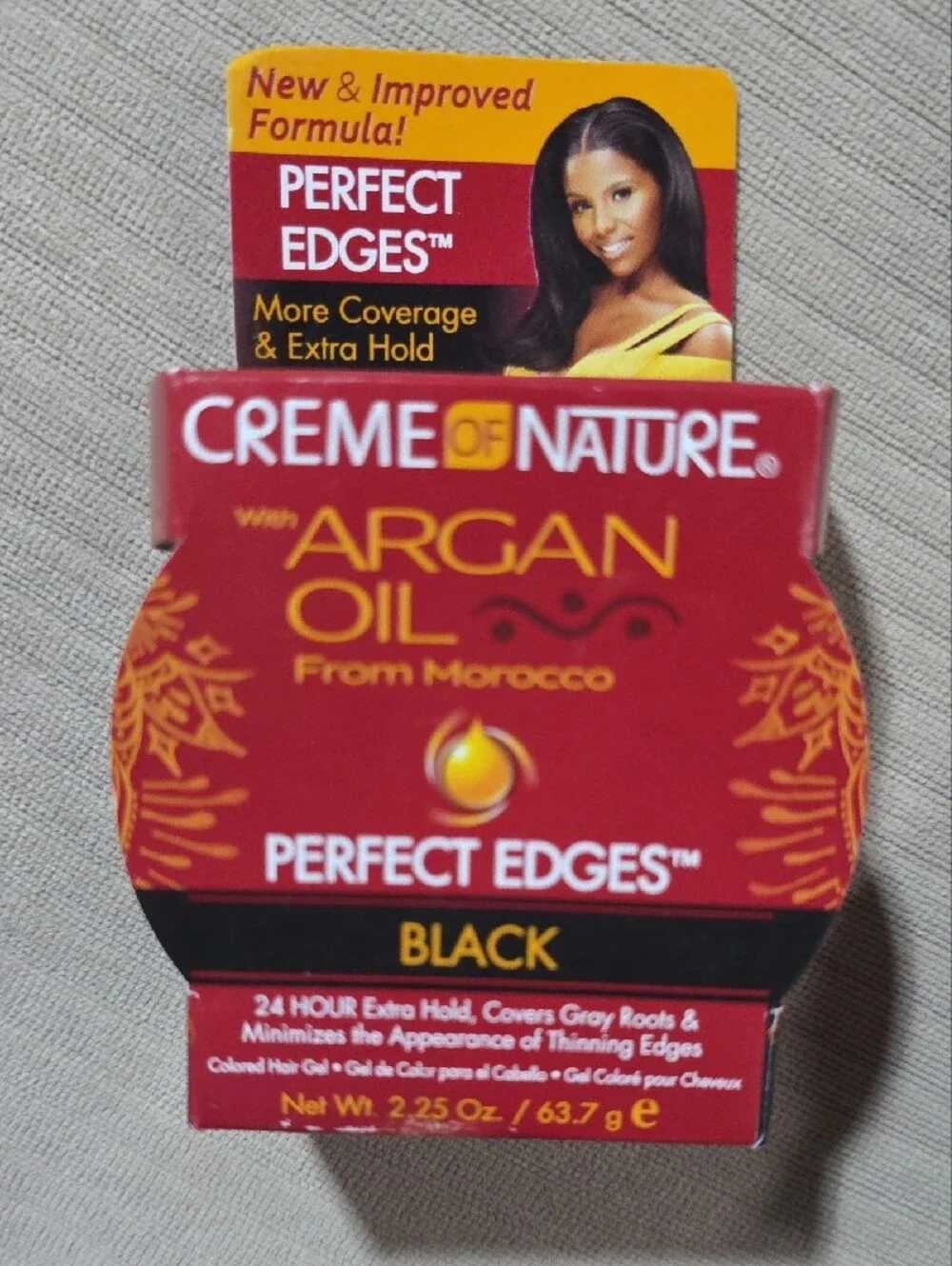 Creme of Nature Argan Oil Perfect Edges - Black, 2.25 oz- 2pk